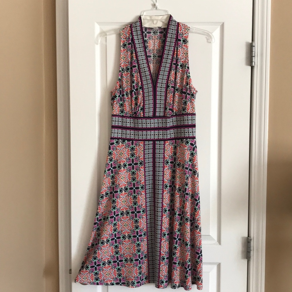 Multi-colored sleeveless dress